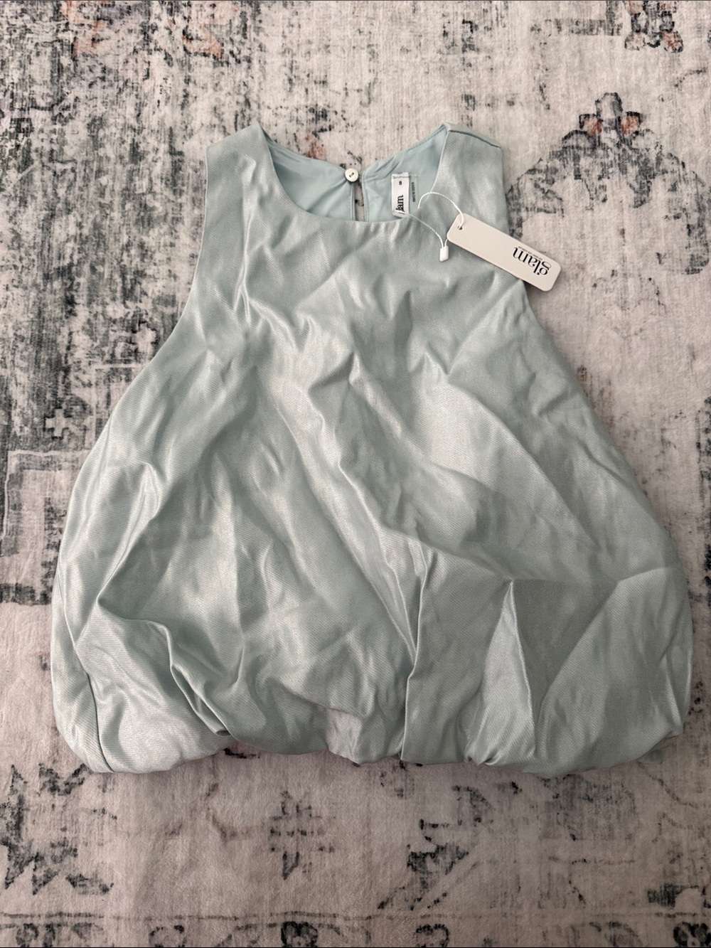 glam teal bubble top - NWT SMALL